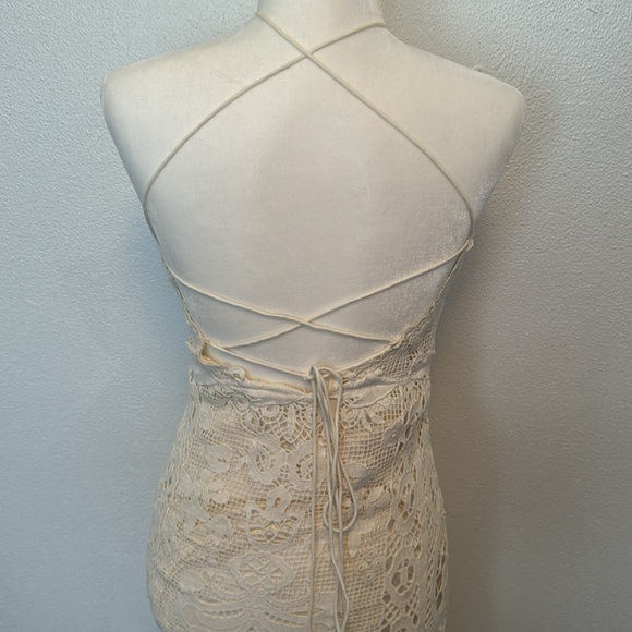 SPELL Casablanca Halter Gown in Off White - Picture 10 of 14